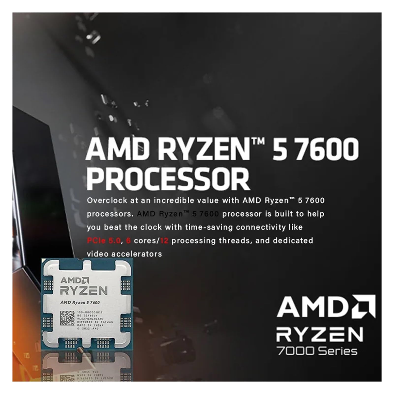 Amazon.co.jp: AMD Ryzen 5 7600 CPU Processor R5 7600 Brand